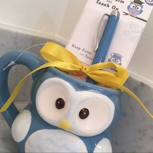 🍒🍒🍒 Cute owl mug and stationary teacher gift set NEW!
